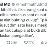 Mahfud MD Sentil Ketimpangan Hukum, Orang Kuat Dibebaskan, Orang Kecil Dijadikan Tersangka Abadi