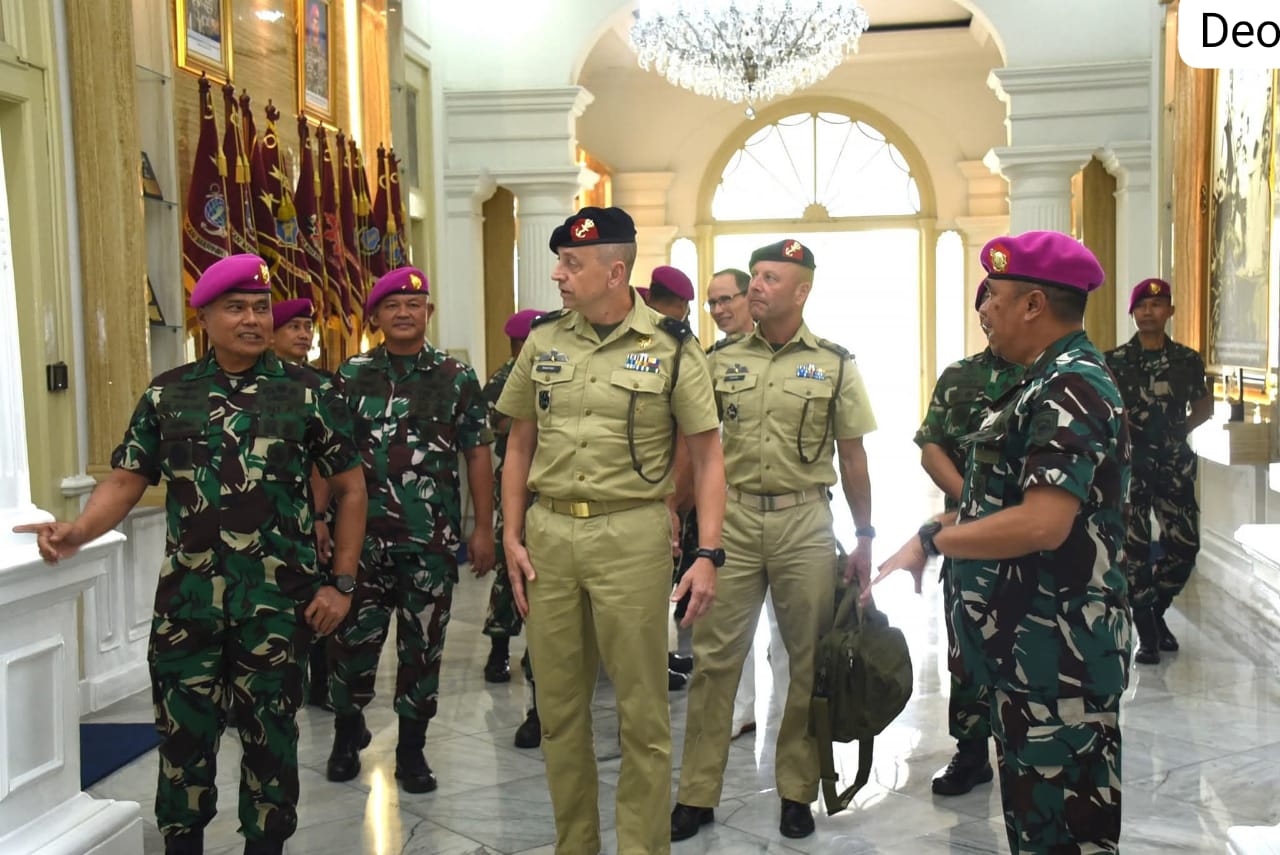 Kas Kormar Terima Kunjungan Kehormatan Komandan Marinir Kerajaan Belanda