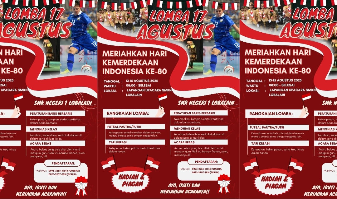 SMK Negeri 1 Lobalain Semarakkan HUT RI ke-80 dengan Lomba Kreatif dan Semangat Nasionalisme