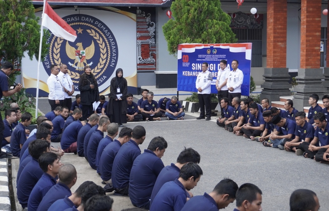 Doa Kebangsaan dan Bela Negara di Lapas Kerobokan, Warga Binaan Dapat Penyegaran Nilai Kebangsaan