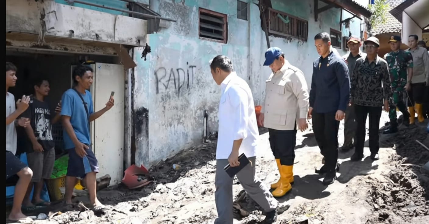 Presiden Prabowo Tinjau Korban Banjir di Denpasar