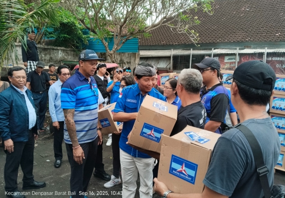 Demokrat Hadir di Tengah Warga Denpasar Terdampak Banjir, Bawa Pesan Kepedulian AHY