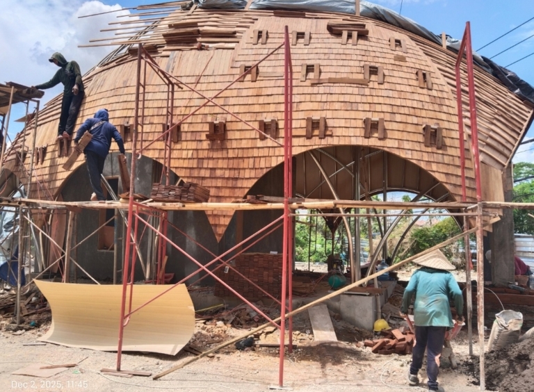 Warga Temukan Pos Jaga Mewah Normalisasi Tukad Ngenjung, Dugaan Buat Kontrol Keluar Masuk 
