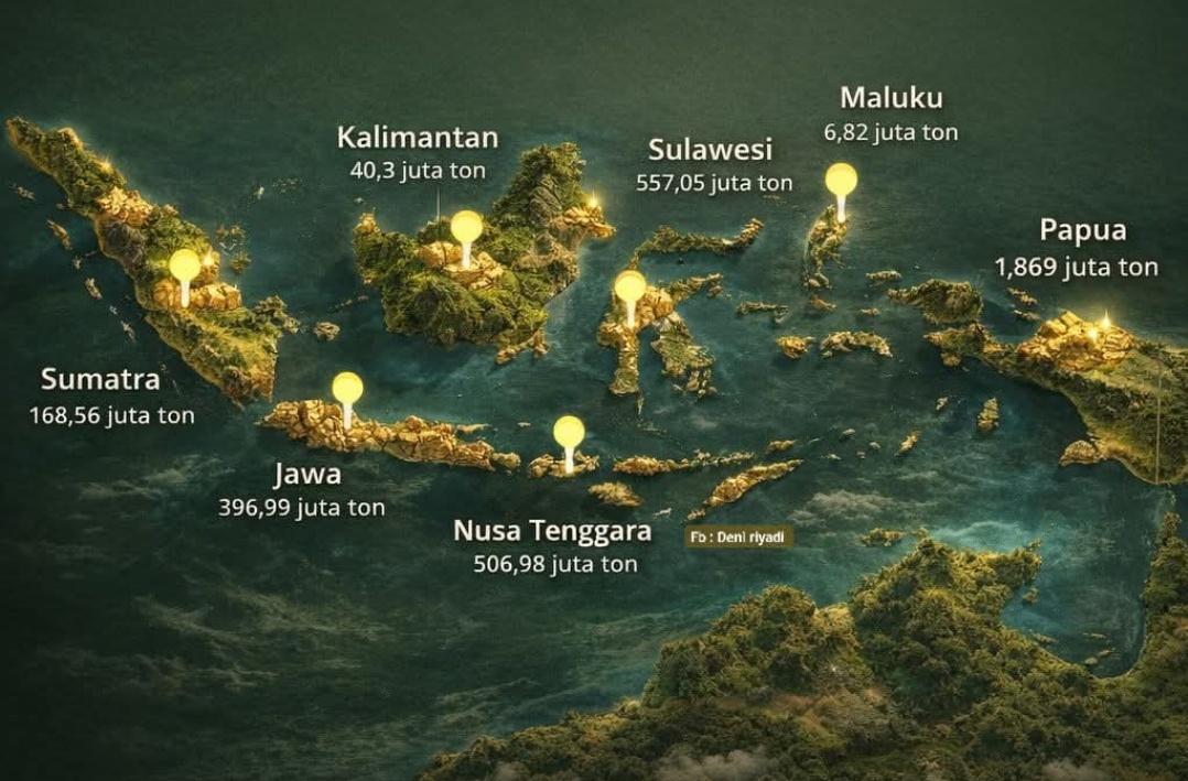 Indonesia di Pusat Peta Emas Dunia, Cadangan Raksasa Terbentang dari Papua hingga Sumatra