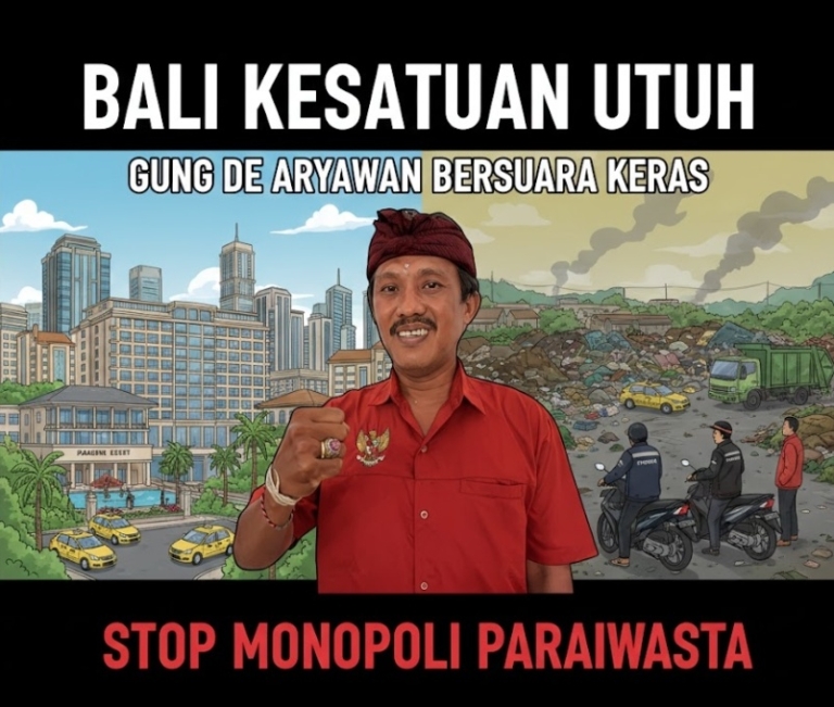 Bali Kesatuan Utuh, Gung De Aryawan Bersuara Keras: Jangan Monopoli Lapangan Kerja Pariwisata