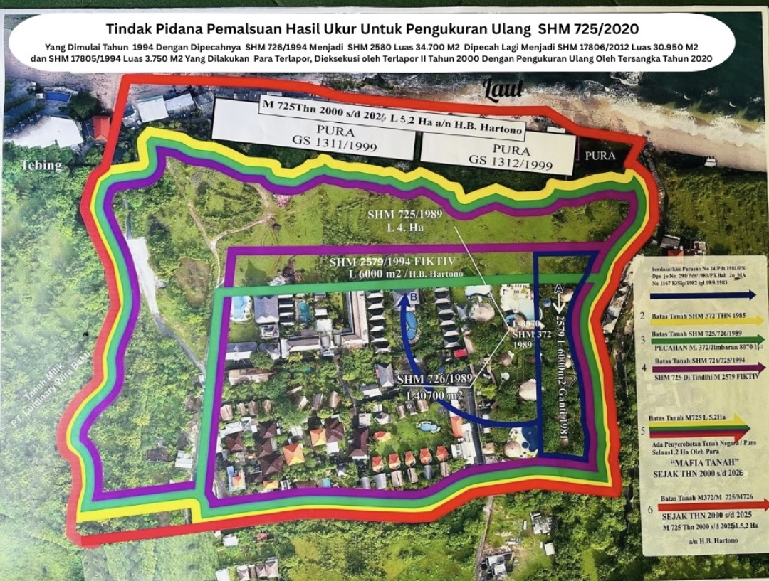 26 Tahun Sengketa Tanah Pura Dalam Balangan, Pengempon Pertanyakan Ketegasan Negara Usut Kasus Ini