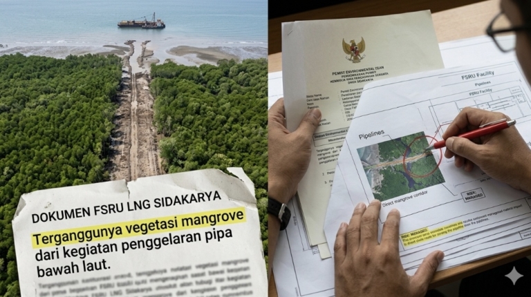 Risiko Sudah Tertulis, Mangrove Terlanjur Terbelah, Dokumen FSRU LNG Sidakarya Bongkar Fakta yang Tak Lagi Bisa Ditutup
