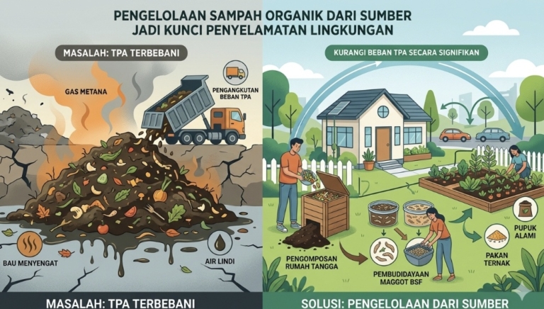 Sampah Organik Membanjiri TPA, Pengelolaan dari Rumah Jadi Solusi Mendesak