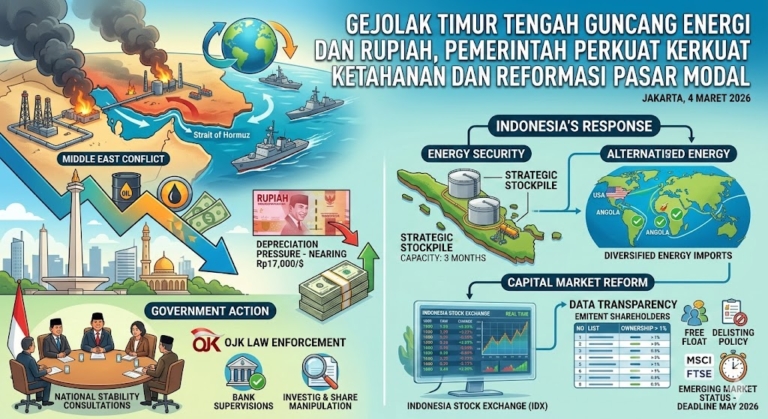 Gejolak Timur Tengah Guncang Energi dan Rupiah, Pemerintah Perkuat Ketahanan dan Reformasi Pasar Modal