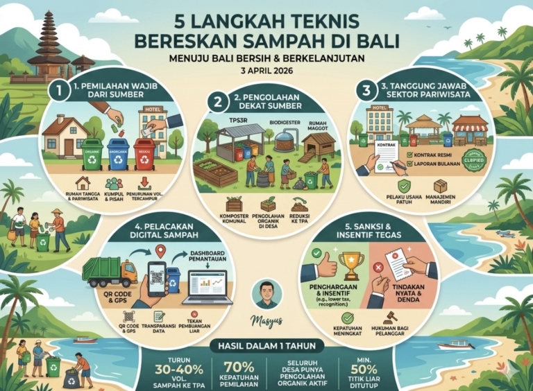 Pemerintah Wajib Paham! Lima Langkah Teknis Bereskan Sampah di Bali