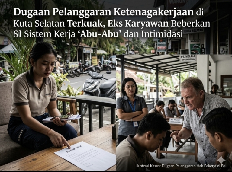 Dugaan Pelanggaran Ketenagakerjaan di Kuta Selatan Terkuak, Eks Karyawan Beberkan Sistem Kerja “Abu-Abu” dan Intimidasi