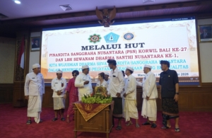 HUT PSN ke-27 di Badung, Fokus Tingkatkan Kesejahteraan dan Kompetensi Pinandita dan Pelayanan Hukum Inklusif