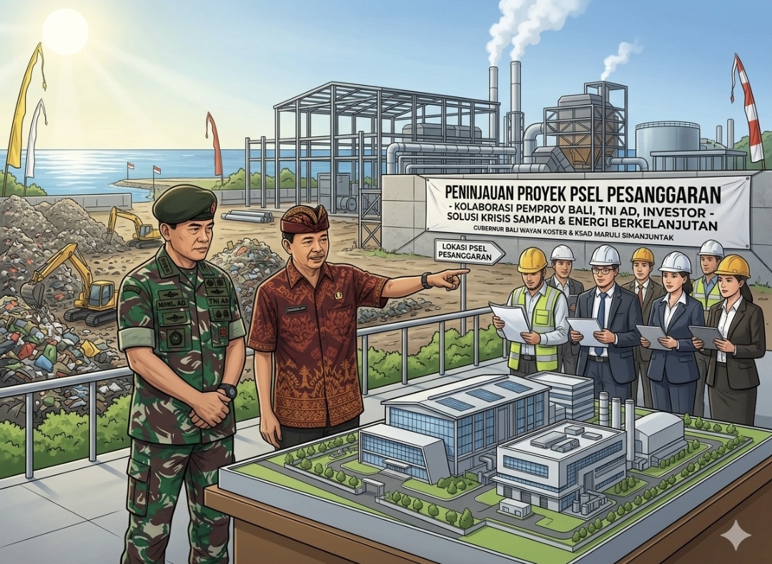 Koster Gandeng KSAD dan Investor, PSEL Pesanggaran Dipacu Jadi Solusi Krisis Sampah Bali