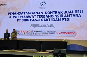Setelah MoU, PT BIBU Panji Sakti Teken Kontrak Pembelian Tiga N219 Amfibi dari PTDI