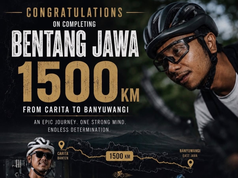Taklukkan Bentang Jawa 1.500 Km, Yogi Sukma Finish Setelah 6,5 Hari Mengayuh