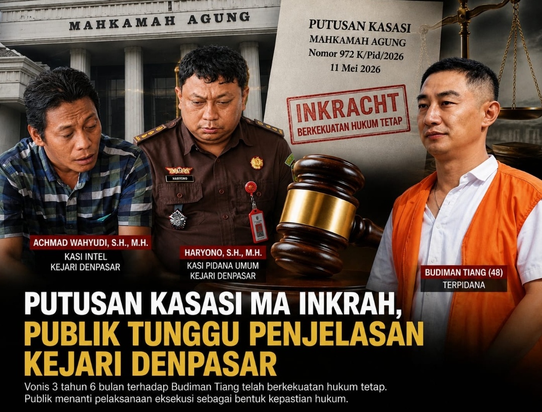 Vonis MA Inkracht, Kejari Denpasar Ajukan DPO Kejar Budiman Tiang