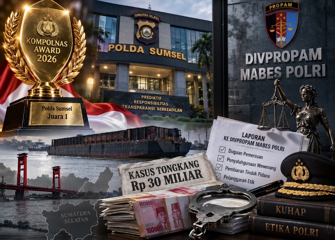 Polda Sumsel Raih Kompolnas Award, Kapolda Dilaporkan ke Propam Terkait Kasus Tongkang Rp30 Miliar